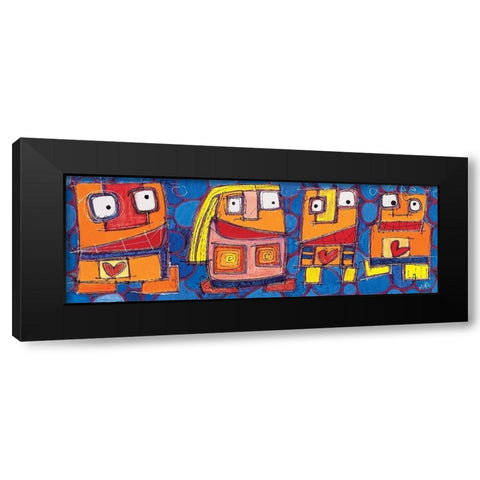 Une demoiselle Black Modern Wood Framed Art Print by Mika