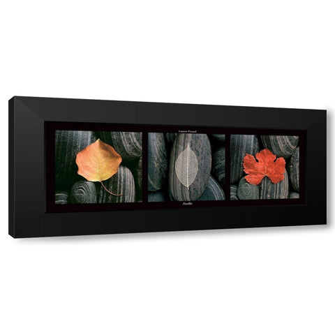 Feuilles Black Modern Wood Framed Art Print with Double Matting by Pinsard, Laurent