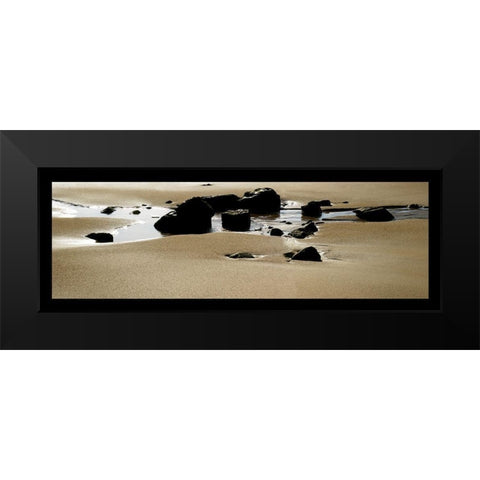Sable et roche Black Modern Wood Framed Art Print by Pinsard, Laurent