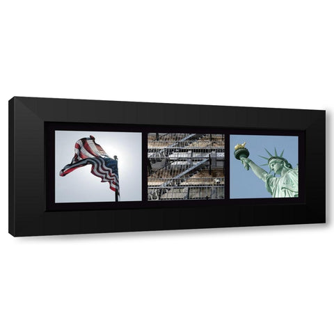 New York  Black Modern Wood Framed Art Print by Pinsard, Laurent