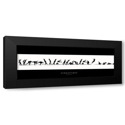 Gymnastique Black Modern Wood Framed Art Print with Double Matting by Bazin, Emmanuel