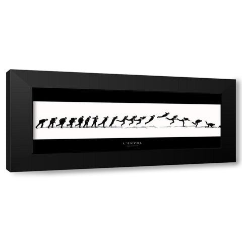 Envol Black Modern Wood Framed Art Print with Double Matting by Bazin, Emmanuel