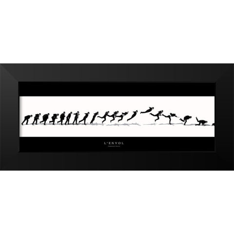 Envol Black Modern Wood Framed Art Print by Bazin, Emmanuel