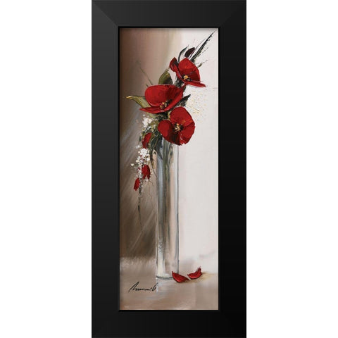 Hauteurs florales II Black Modern Wood Framed Art Print by Tramoni, Oliver