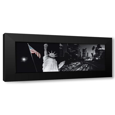 Angels of freedom Black Modern Wood Framed Art Print by Callu, Frederique