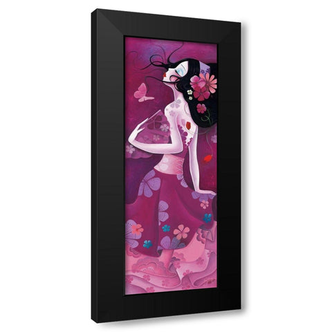 Harmonie Black Modern Wood Framed Art Print by Sybile
