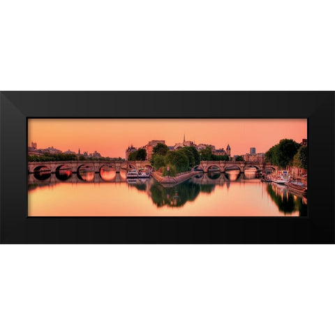 Pont neuf  Black Modern Wood Framed Art Print by AG
