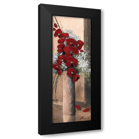 Bouquet dorchideÂ´es rouges I Black Modern Wood Framed Art Print with Double Matting by Tramoni, Oliver