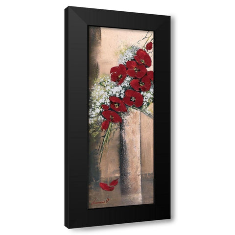 Bouquet dorchideÂ´es rouges II Black Modern Wood Framed Art Print with Double Matting by Tramoni, Oliver