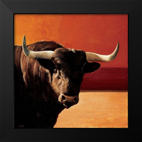 Ojo Black Modern Wood Framed Art Print by Louis, Ch.