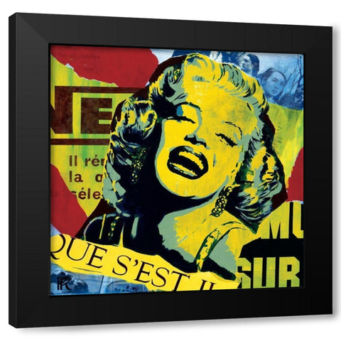 Que sest-il passe Black Modern Wood Framed Art Print by Raynal, Paul