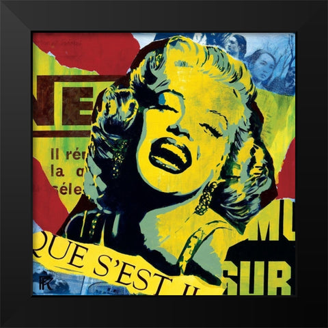 Que sest-il passe Black Modern Wood Framed Art Print by Raynal, Paul