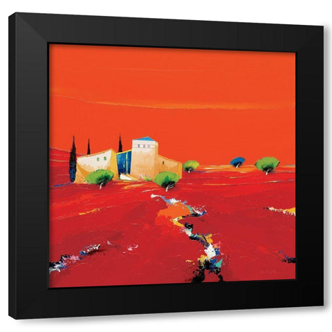 Terre des ocres rouges Black Modern Wood Framed Art Print by Eurgal, Christian