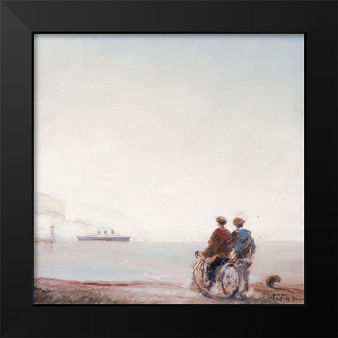 Sortie du port Black Modern Wood Framed Art Print by Letestu, Yann