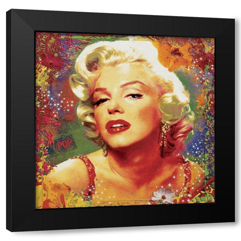 Marilyn II Black Modern Wood Framed Art Print by Ortega, Guillaume
