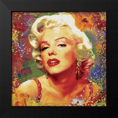 Marilyn II Black Modern Wood Framed Art Print by Ortega, Guillaume