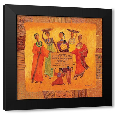 Le bonheur Black Modern Wood Framed Art Print with Double Matting by Neuhard, Michele