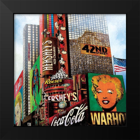 Andy  Black Modern Wood Framed Art Print by Arietti, Fabienne