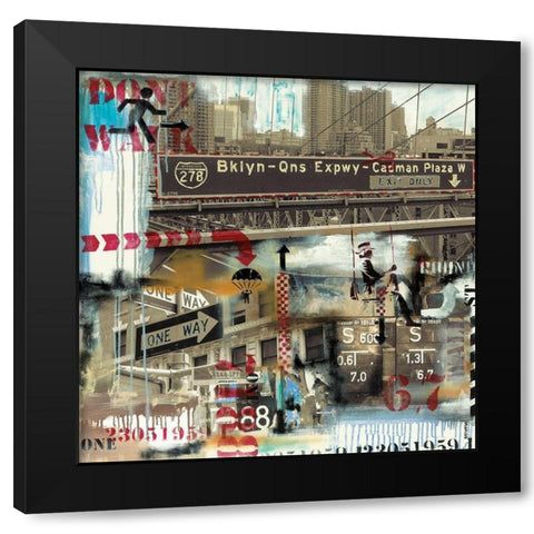 Brooklyn 278 Black Modern Wood Framed Art Print with Double Matting by Gachaga, Vincent