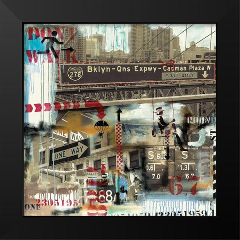 Brooklyn 278 Black Modern Wood Framed Art Print by Gachaga, Vincent