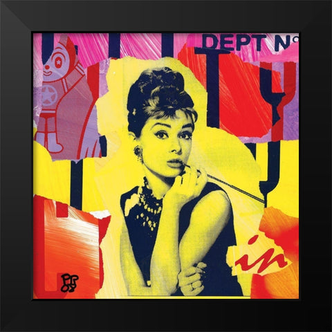 City Black Modern Wood Framed Art Print by Raynal, Paul