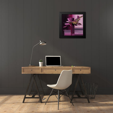 Violine Black Modern Wood Framed Art Print by Tramoni, Oliver