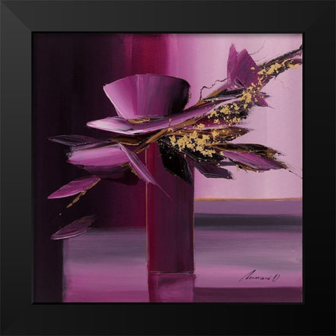 Violine Black Modern Wood Framed Art Print by Tramoni, Oliver