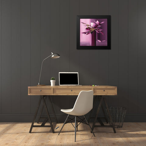 Pour elle Black Modern Wood Framed Art Print by Tramoni, Oliver