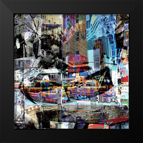 America Black Modern Wood Framed Art Print by Bouteiller, Cedric