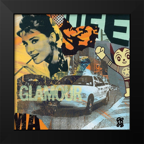 Glamour Black Modern Wood Framed Art Print by Raynal, Paul