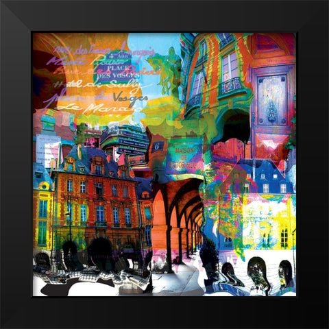 Victor Hugo Black Modern Wood Framed Art Print by Kaly