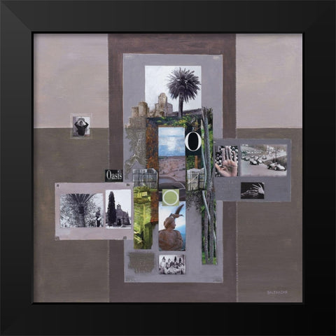 Le jardin den haut Black Modern Wood Framed Art Print by Balthazar