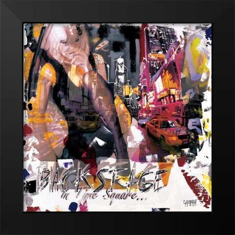 Backstage in Time Square Black Modern Wood Framed Art Print by Gachaga, Vincent