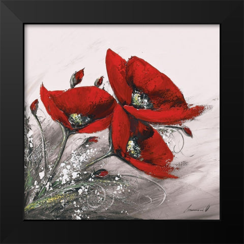 Bouquet de coquelicots I Black Modern Wood Framed Art Print by Tramoni, Oliver