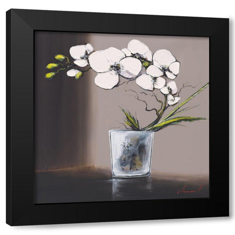 Volutes dorchide es blanches II Black Modern Wood Framed Art Print by Tramoni, Oliver