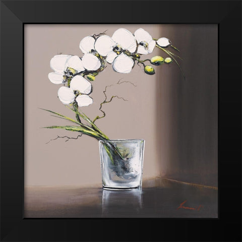 Volutes dorchide es blanches I Black Modern Wood Framed Art Print by Tramoni, Oliver