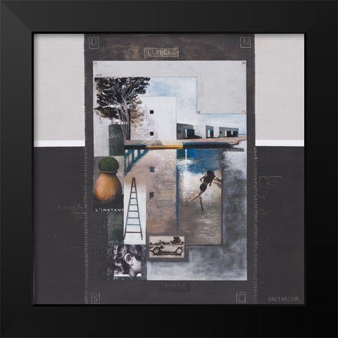 Instant de lumie`re Black Modern Wood Framed Art Print by Balthazar