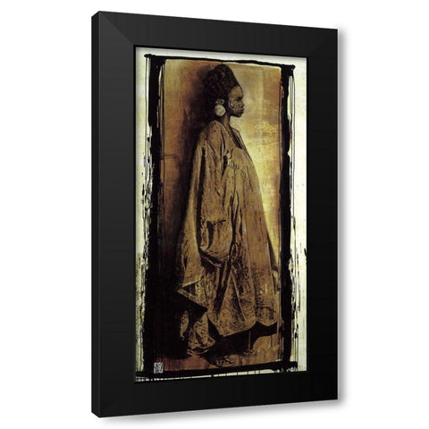 La fille du chef Black Modern Wood Framed Art Print by Arietti, Fabienne