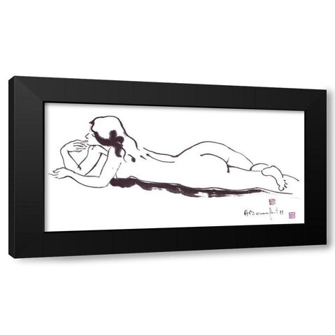 Sobriete Black Modern Wood Framed Art Print with Double Matting by Bonnefoit, Alain
