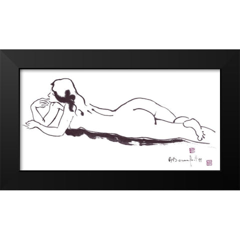 Sobriete Black Modern Wood Framed Art Print by Bonnefoit, Alain