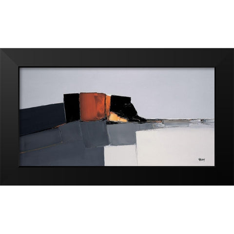 Fort dAntibes Black Modern Wood Framed Art Print by Vadon, Veronique