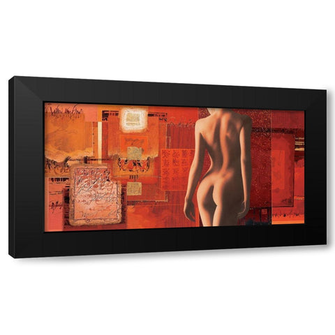 A lombre de tes yeux Black Modern Wood Framed Art Print with Double Matting by Graux, David