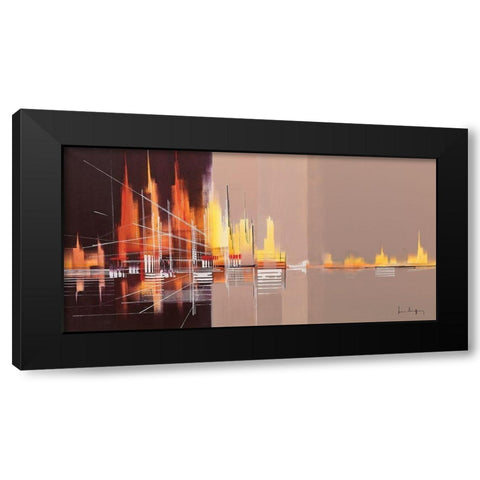 Jubileumlaan Black Modern Wood Framed Art Print with Double Matting by Drappier, Luc