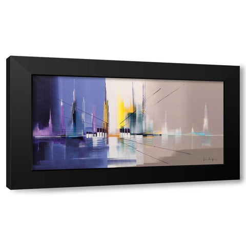 Langs de Vaart Black Modern Wood Framed Art Print with Double Matting by Drappier, Luc