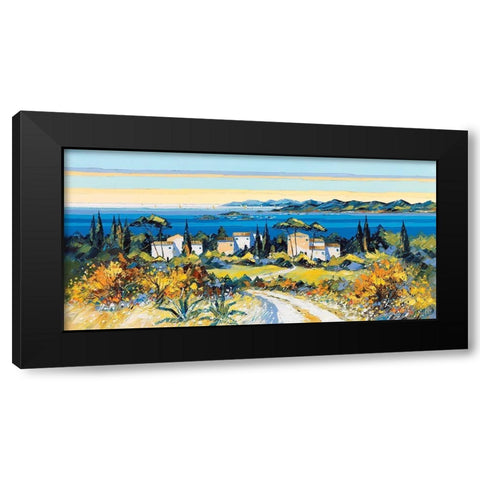 En chemin Black Modern Wood Framed Art Print with Double Matting by Kerfily
