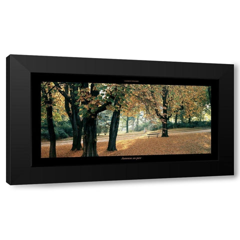 Automne au parc Black Modern Wood Framed Art Print by Pinsard, Laurent