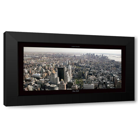 New York Black Modern Wood Framed Art Print by Pinsard, Laurent