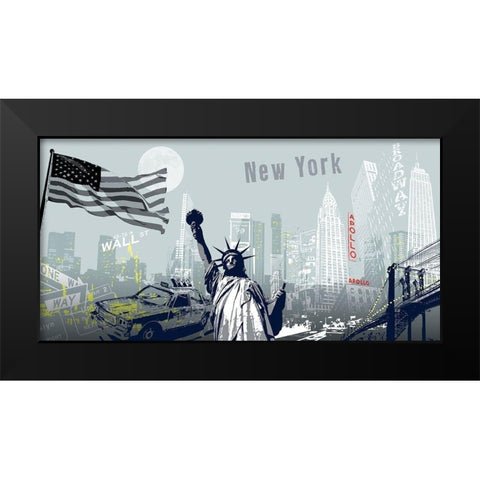 Appolo Black Modern Wood Framed Art Print by Farkas, Atelier