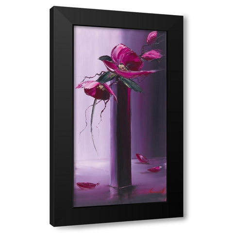 Elegance en mauve II Black Modern Wood Framed Art Print with Double Matting by Tramoni, Oliver