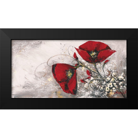 Duo de coquelicots I Black Modern Wood Framed Art Print by Tramoni, Oliver